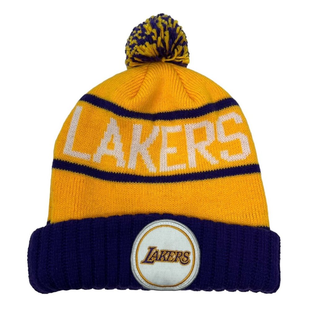 Mitchell & Ness Los Angeles Lakes Knit Beanie Hat Cap NBA Basketball Kobe Shaq